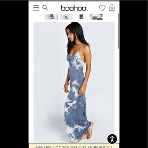 ISO. Tie Dye Back Strappy Dress